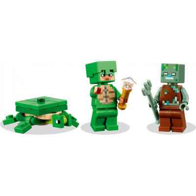 Конструктор LEGO Minecraft Пляжний будинок у формі черепахи 234 деталей (21254) Вінниця