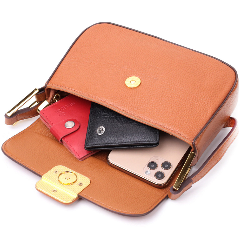 Женская кожаная сумка в руку и через плечо для города Vintage 22390 Коричневая Киев - изображение 19