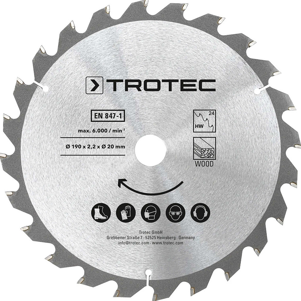 Диск пильный Trotec 190х20х2,2 HW24 Wood (3 шт) (6215001330) Винница - изображение 3