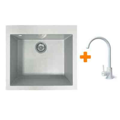 Мойка кухонная Adamant Univer Old stone + змішувач (4824296912110) Вінниця