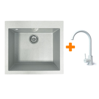 Мойка кухонная Adamant Univer Old stone + змішувач (4824296912110) Вінниця - фото 1