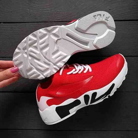 Кроссовки FILA Красные Женские Сеточка Фила Тканевые Легкие (размеры: 41,42,43) Днепр