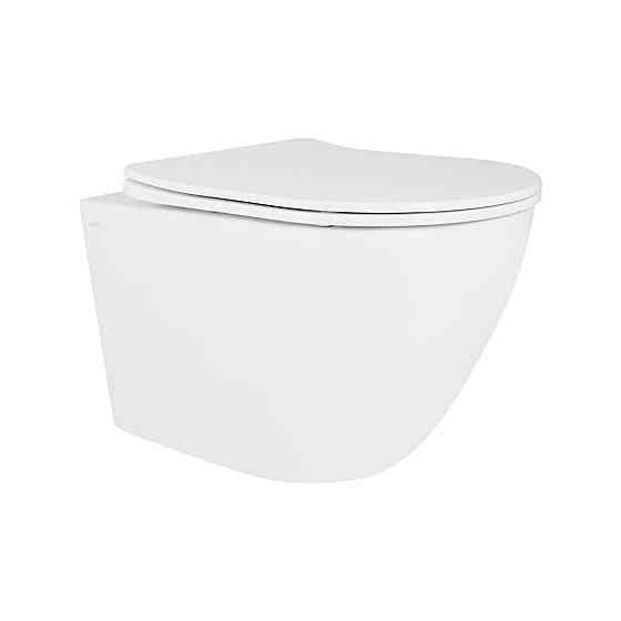 Унітаз підвісний Qtap Robin New безобідковий із сидінням Soft-close QT13332381ASW Київ
