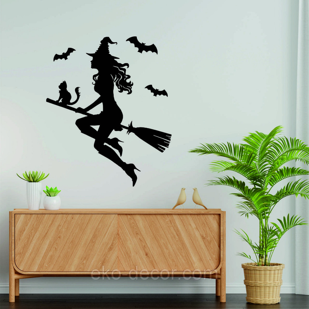 Декоративное настенное Панно «Ведьма», Декор на стену 70*58 см, Черный Киев - изображение 6