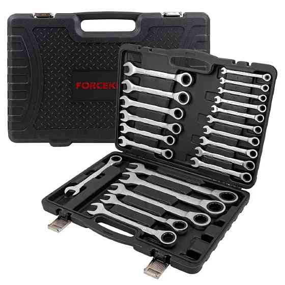 Набір ключів тріскачових 22пр. (6-32мм) FORCEKRAFT FK-10341 Одеса
