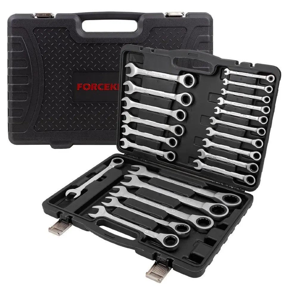 Набір ключів тріскачових 22пр. (6-32мм) FORCEKRAFT FK-10341 Одесса - изображение 1