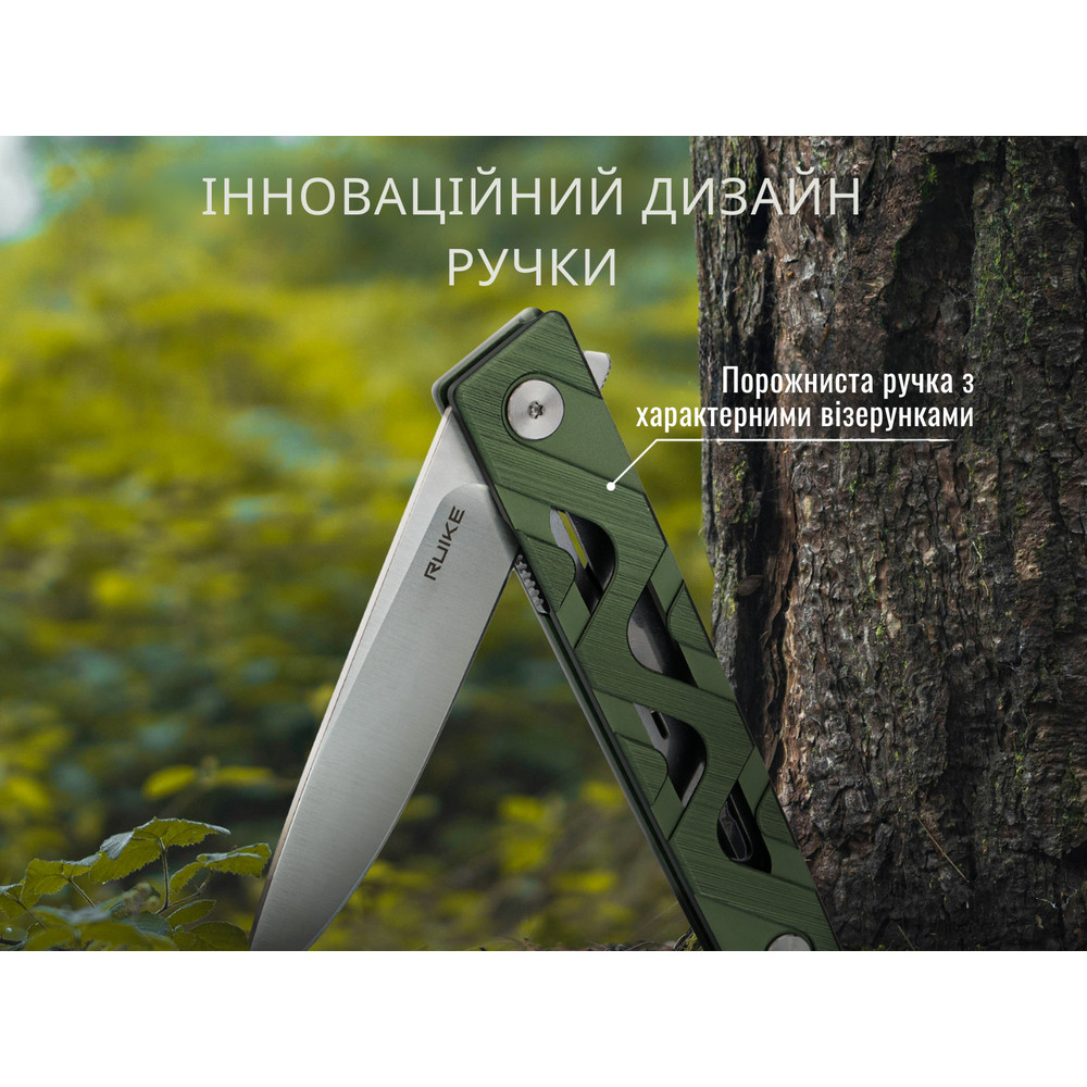 Ніж складаний туристичний Ruike P878-AK, (8.7 см) 14C28N / 6063Aluminum сірий Киев - изображение 14