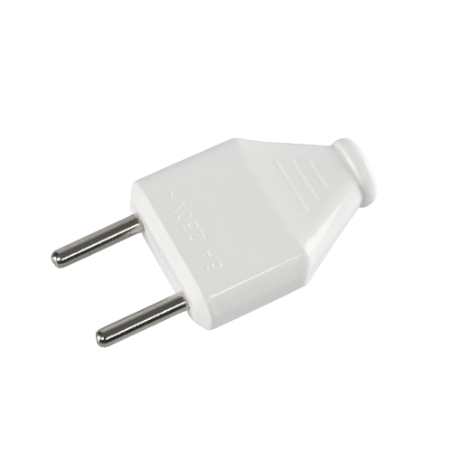 Вилка мережева без заземлення 6А біла Standard Titanum Житомир - фото 2