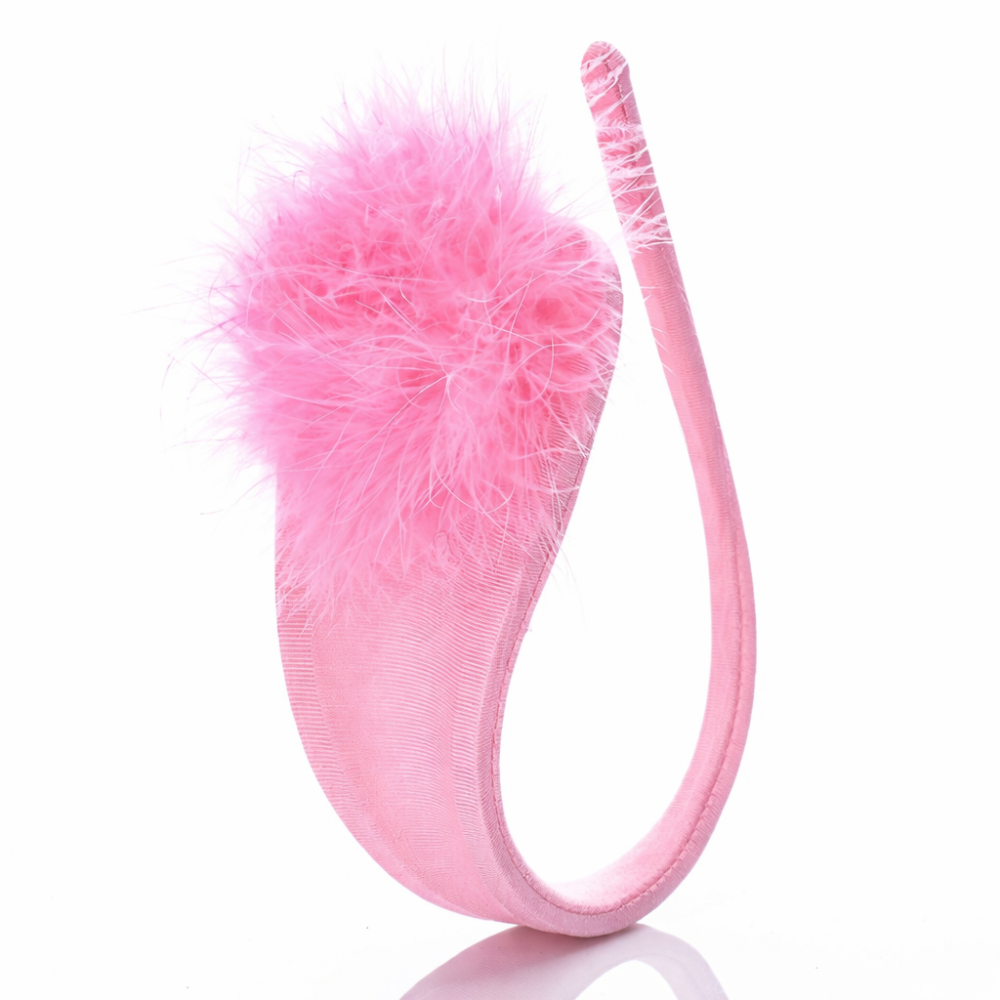 Стрінги жіночі без бретелей C-string з пір’ям сексуальна білизна Київ - фото 1