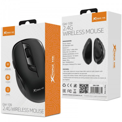 Мишка Xtrike ME GW-109 Wireless Black (GW-109) Вінниця - фото 6
