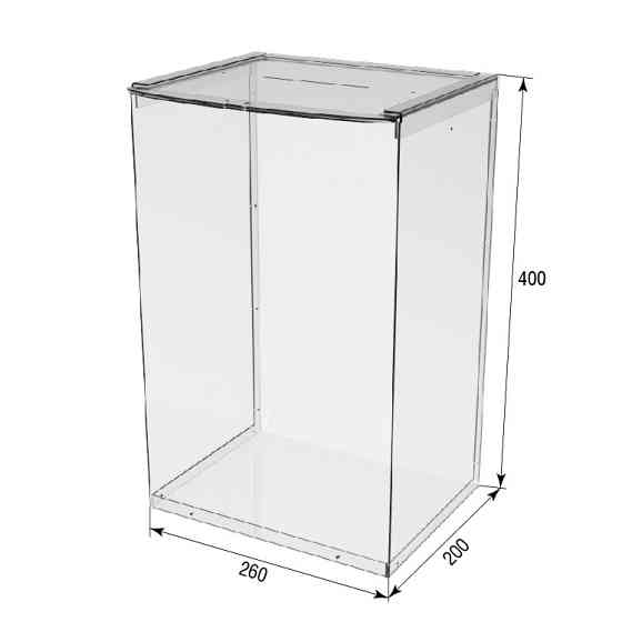 Ящик EKOSTAR без замка для пожертвований и сбора денег 260x200x400 Киев