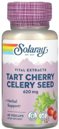 Екстракт вишні та насіння селери Solaray Tart Cherry Celery Seed 60 вег капс Київ