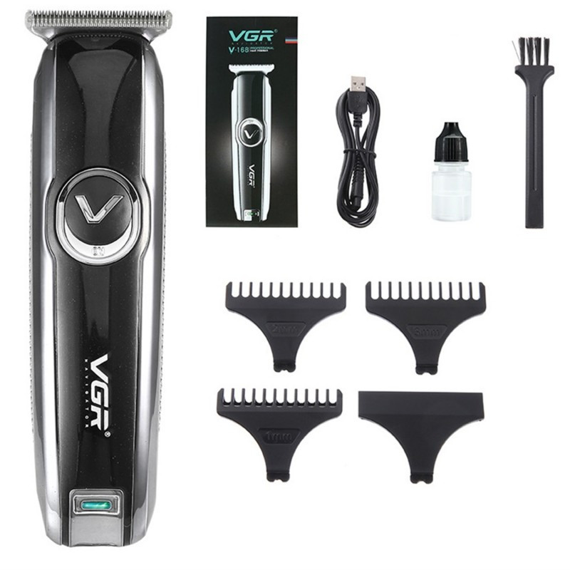Аккумуляторная машинка для стрижки VGR V-168, 3 насадки, автономная работа 120 минут, индикатор заряда 8642 Одесса - изображение 4