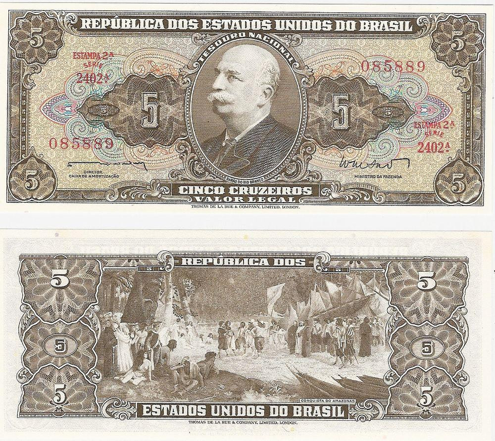 Brazil / Бразилія 5 Cruzeiros 1964 Estampa 2A UNC Полтава - фото 1