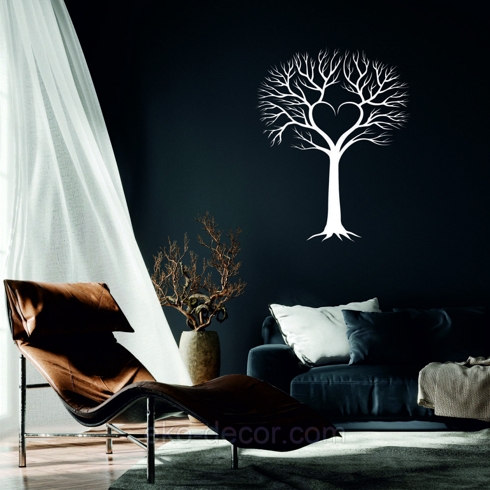 Декоративное настенное Панно «Дерево», Декор на стену 50*40 см, Белый Киев - изображение 1