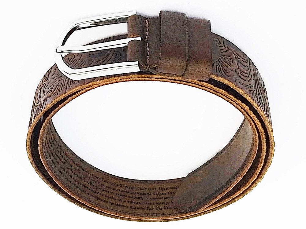 Ремінь шкіряний з молитвами всередині 35х Одеса - фото 8