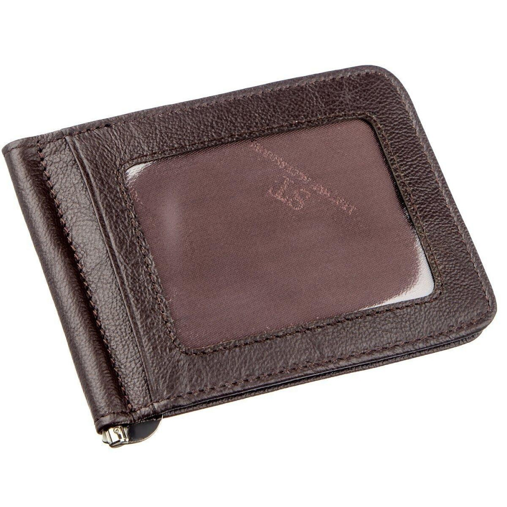 Зручний чоловічий Затискач для купюр ST Leather 18938 Коричневий Київ - фото 1
