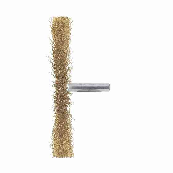 Щітка дротяна дископодібна Ø100мм хвостовик Ø6мм (латунированная) SIGMA (9013101) Рівне