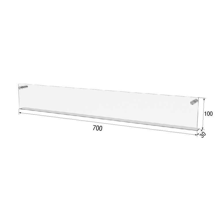 Полиця EKOSTAR настінна 700х100х30 Київ - фото 3