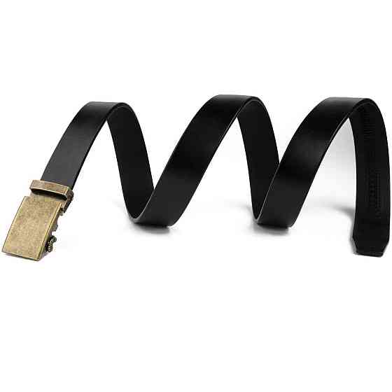 Ремень мужской с пряжкой латунь Vintage 20263 Черный Киев