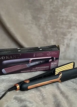 Щипці-гофре для волосся SK-1906, 4 режими температури, алюмінієві пластини, шнур 360°, авто вимкнення Одеса