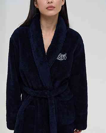 Теплий однотонний жіночий халат Nicoletta Queen — Велюрсофт 94118 Київ