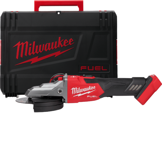 Шлифмашина угловая аккумуляторная MILWAUKEE M18FSAGF125XB-0X диметр 125 мм с плоским редуктором (+ защитный кожух, боковая ручка, Одесса