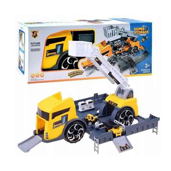 Игрушечный трейлер с контейнером P905-A и краном Винница