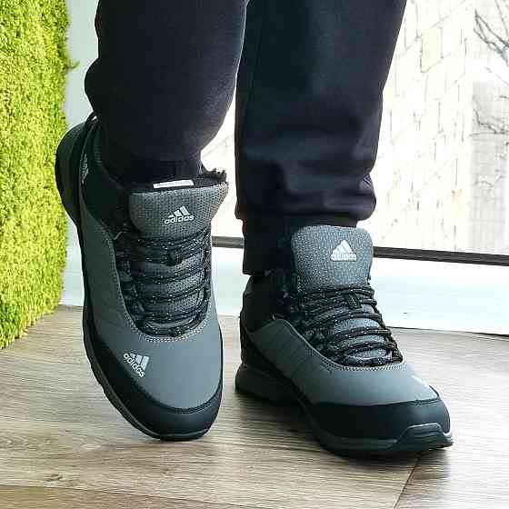 Зимние Кроссовки Adidas GORE-TEX Мужские Серые с МЕХОМ Ботинки Адидас (размеры: 42,43,44,46) ВидеоОбзор Днепр