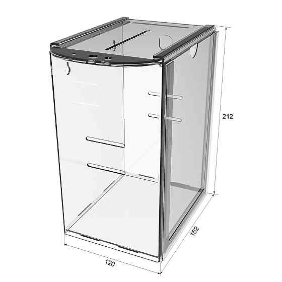 Скринька для пожертвувань EKOSTAR із замком 152х120х212 з прорізами і кишенею А5 Київ