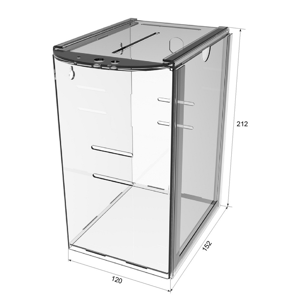 Ящик для пожертвований EKOSTAR с замком 152х120х212 с прорезями и карманом А5 Киев - изображение 4