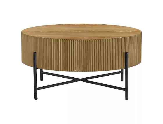 Журнальний столик TUCA дуб/чорний д.80 Днепр