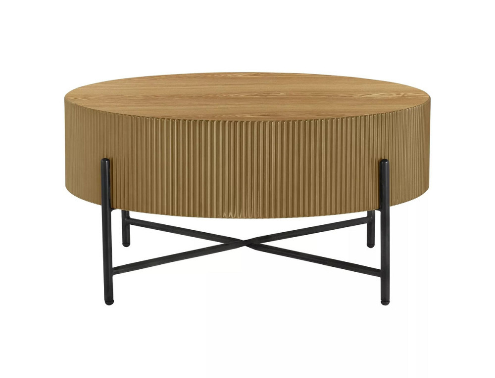 Журнальний столик TUCA дуб/чорний д.80 Днепр - изображение 5