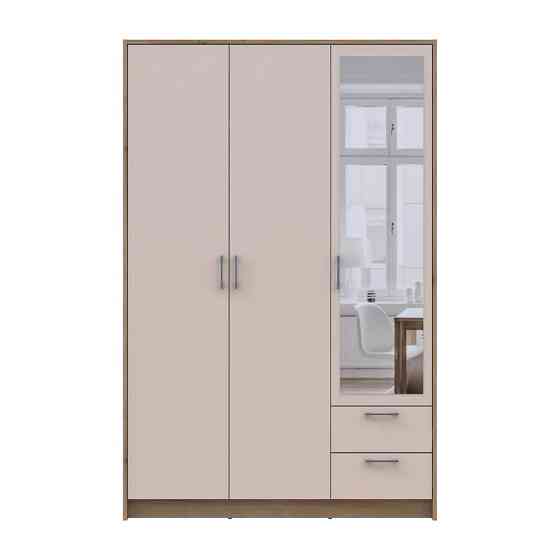 Шафа для одягу Doros Ронді з дзеркалом Дуб Артизан/Кашемір 3ДСП 121х52х195 DRS-011673 (80737817) Львів