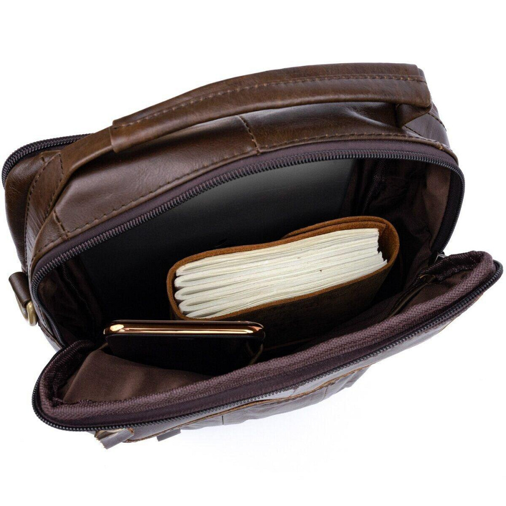 Сумка мужская Vintage 14764 Коричневая Киев - изображение 8