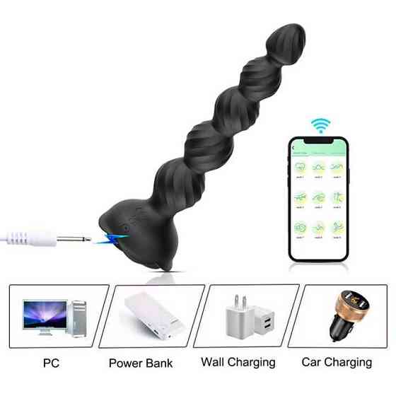 Смарт анальний корок що світиться Love Spouse чорний — Анальні іграшки Вінниця