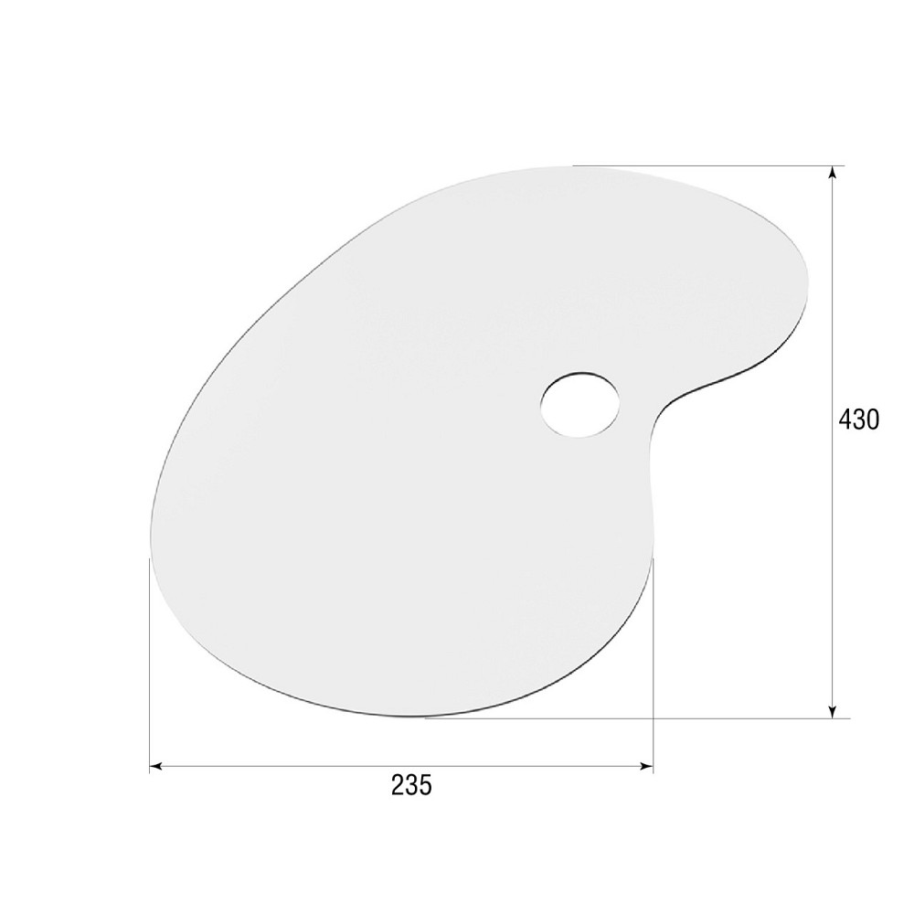 Палитра для смешивания красок 3мм 430х235 Киев - изображение 3