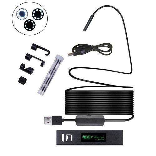 Бороскоп ендоскоп Wi-Fi USB камера 1600x1200 8мм кабель 10м Android Windows Вінниця - фото 1
