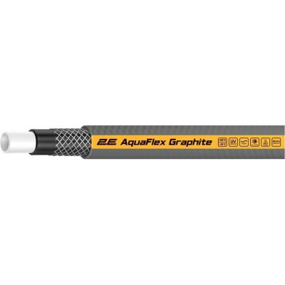 Поливочный шланг 2E AquaFlex Graphite 1/2", 20м, 4 слоя, 20бар -10+50°C (2E-GHC12C20) Винница - изображение 2