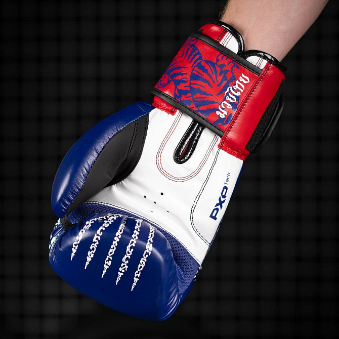 Боксерські рукавиці Phantom Muay Thai Blue 12 унцій (бинти в подарунок) Каменское - изображение 9