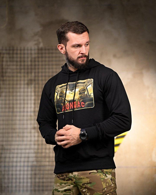 Мілітарі Худі Донбас black РП7399 Одеса - фото 2