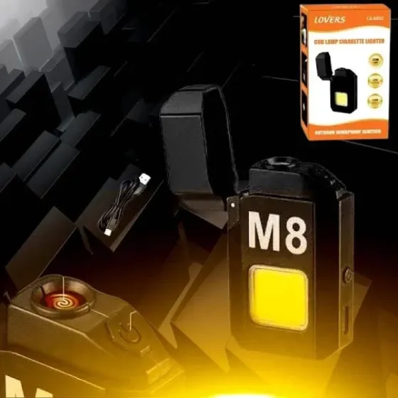 Запальничка спірального типу з LED ліхтариком та USB 6002 M8 Київ