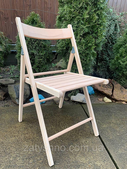 Стільці складні, з натурального дерева Київ - фото 7