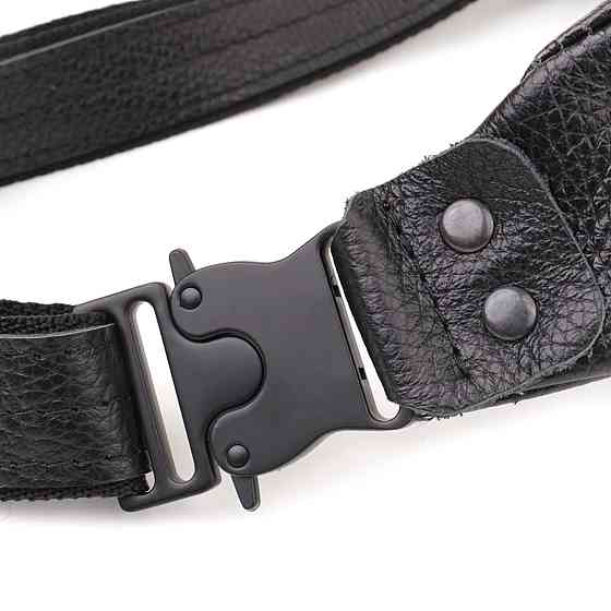 Удобная сумка бананка для мужчин из зернистой натуральной кожи Shvigel 23136 Черный Киев