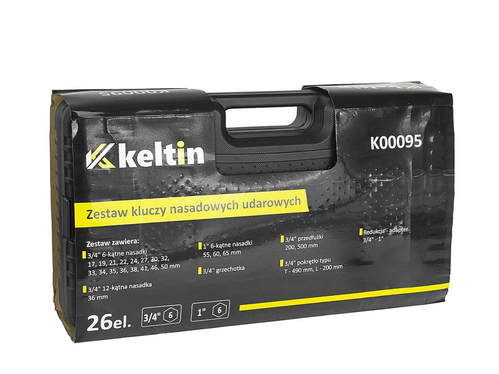 Набір ударних торцевих головок "Keltin" [к-т 26шт]: (3/4" 12-гранні 17-50мм ), (3/4" 6-гранна 36мм, 1" 6-гранні 55-65мм)+аксу Стрий - фото 10