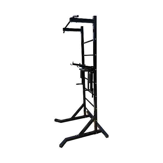 Турник + пресс + брусья напольная стойка 50х50 мм KZ-832 Черный Спортивные стенки и турники для дома разборная Киев