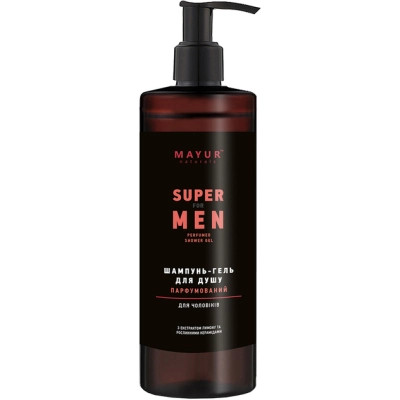Гель для душа Mayur Super For Men 3 в 1 Парфюмированный для мужчин 500 мл (4820230954845) Винница - изображение 1