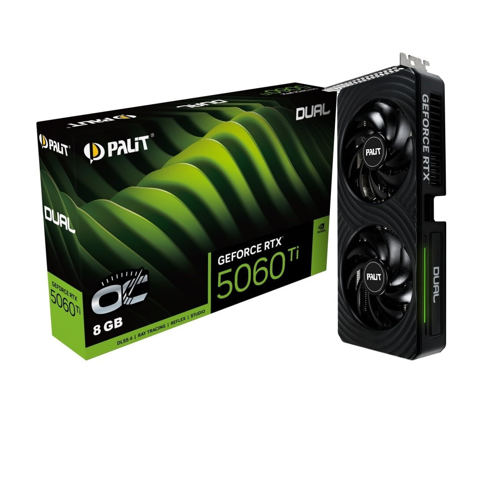 Відеокарта GF RTX 5060 Ti 8 GB GDDR7 Dual OC Palit (NE7506TT19P1-GB2062D) ( Black ) Харків - фото 15