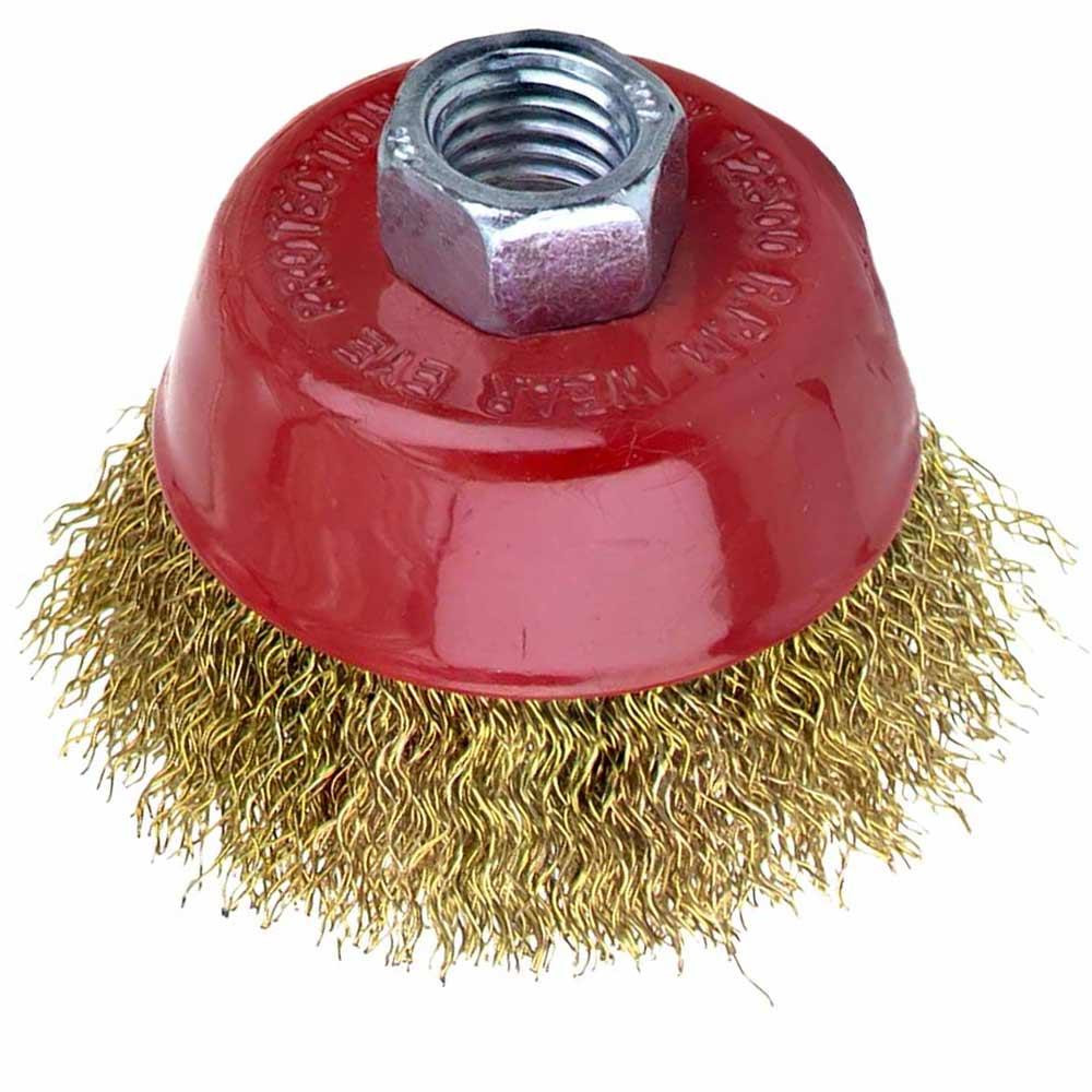 Щітка дротяна чашоподібна Ø65мм М14×2мм (латунированная) SIGMA (9014061) Рівне - фото 1