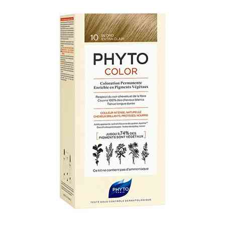 Фіто Фітоколор Безаміачна крем-фарба для волосся Phyto PhytoColor Coloration Permanente 10 екстра світлий блондин 112 мл Дніпро